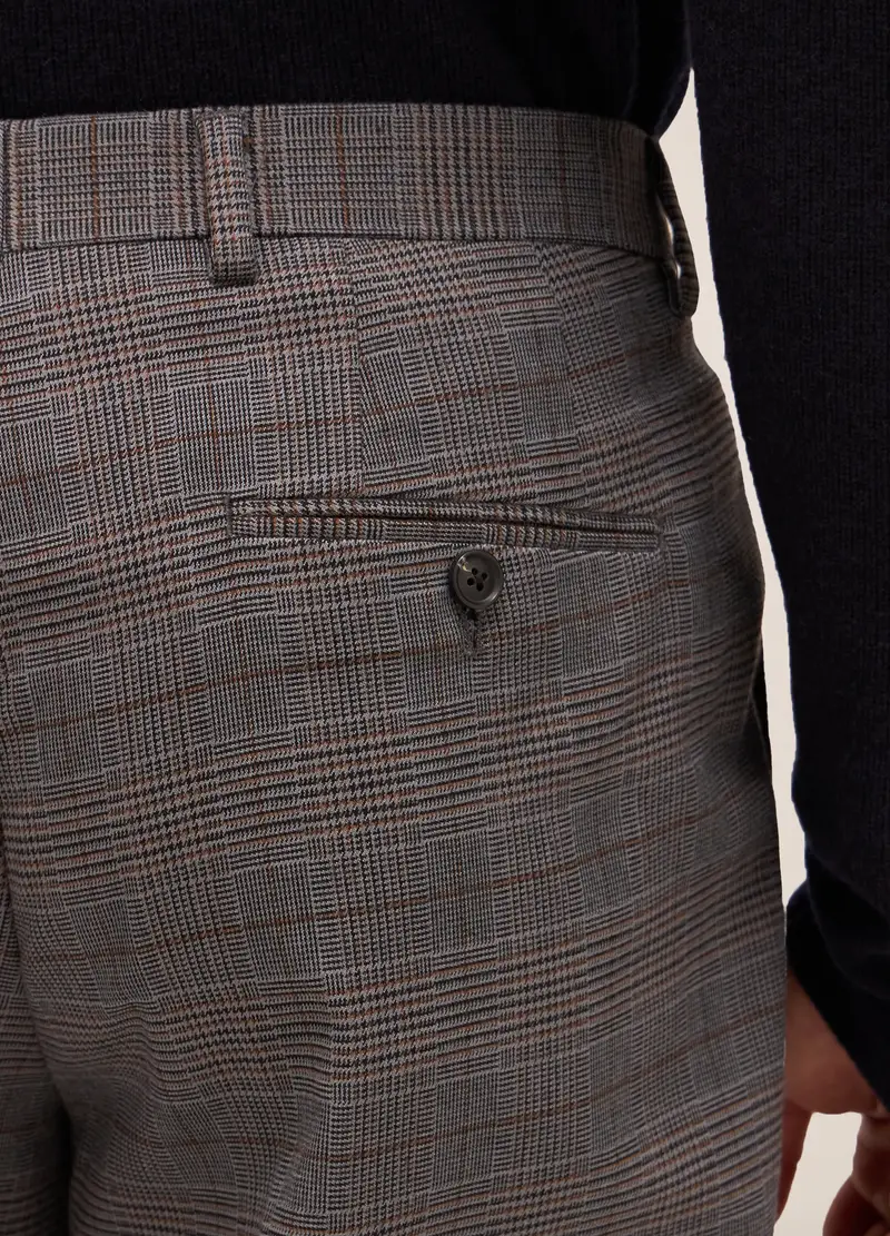 Pantalone Slim Fit In Tessuto Stretch Uomo, Grigio scuro miniatura 3