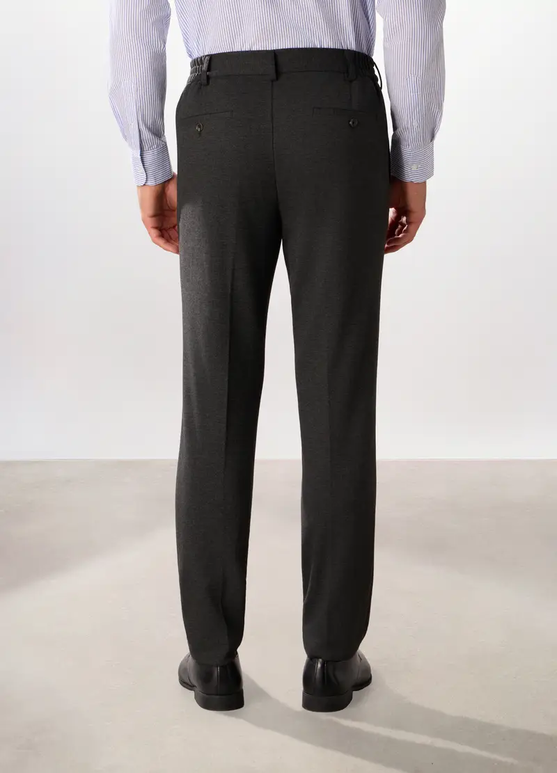 Pantalone Slim In Misto Mélange Uomo, Grigio melange miniatura 2