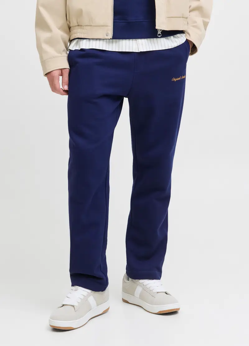 Pantalone Tuta In Cotone Uomo, Unisex, Blu royal miniatura 2