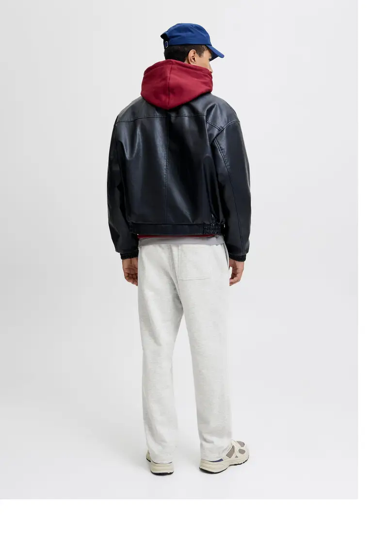 Pantalone Tuta In Cotone Uomo, Unisex, Grigio chiaro melange miniatura 3