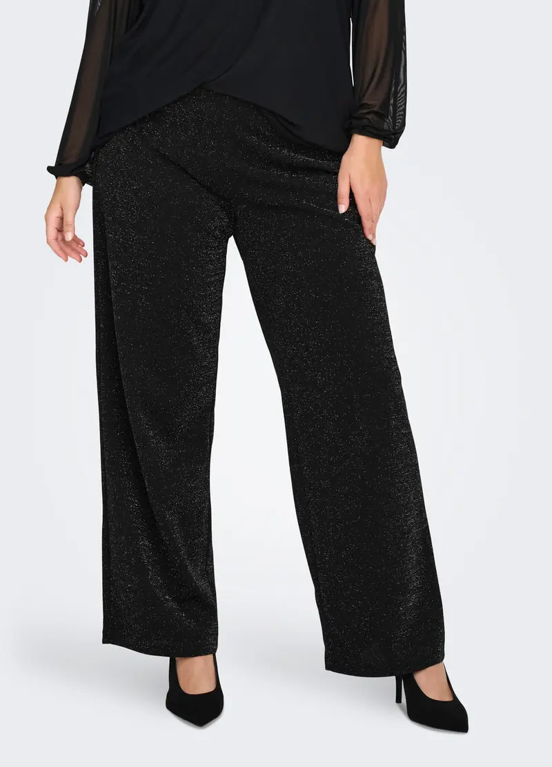 Pantaloni A Gamba Larga, Unisex, Nero