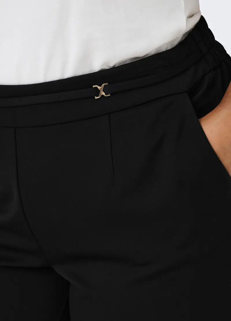 Pantaloni A Gamba Larga, Unisex, Nero miniatura 3