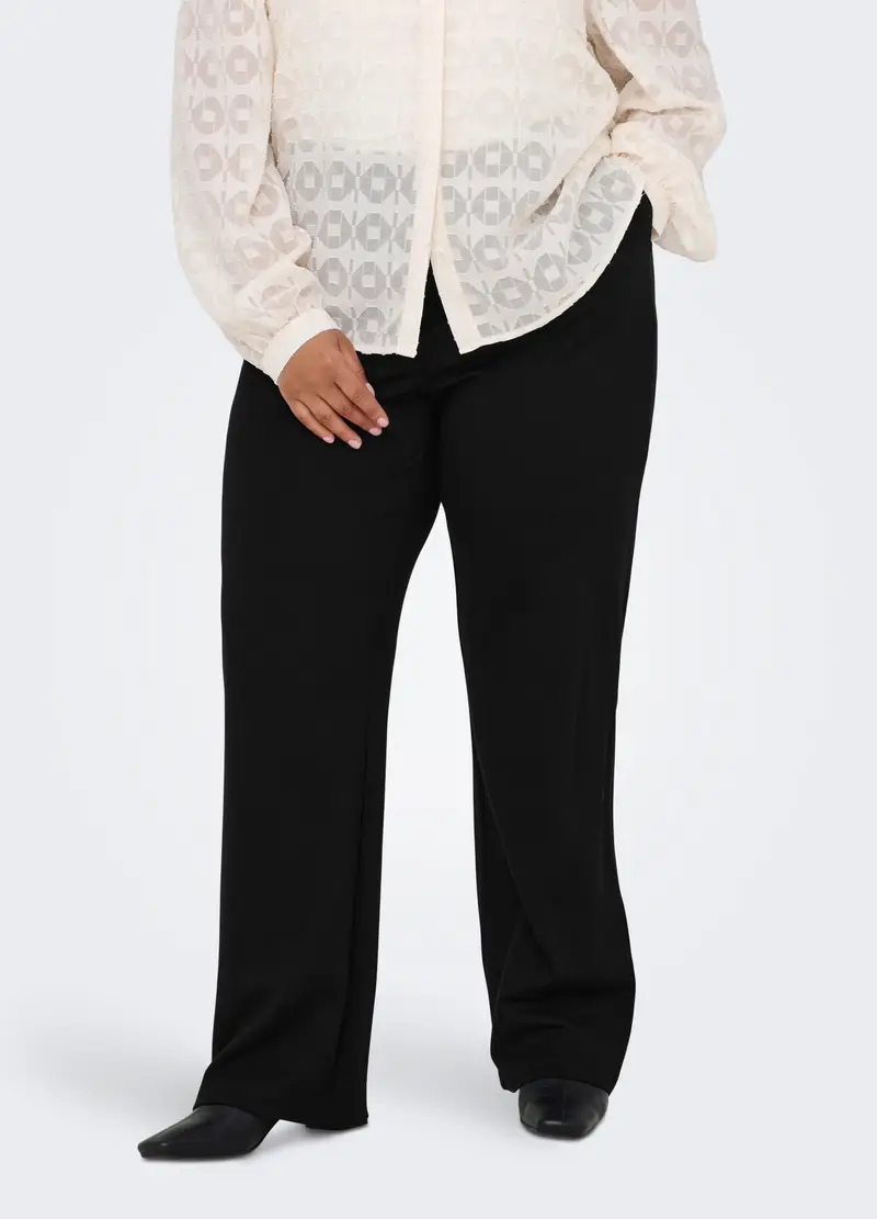 Pantaloni A Gamba Larga, Unisex, Nero