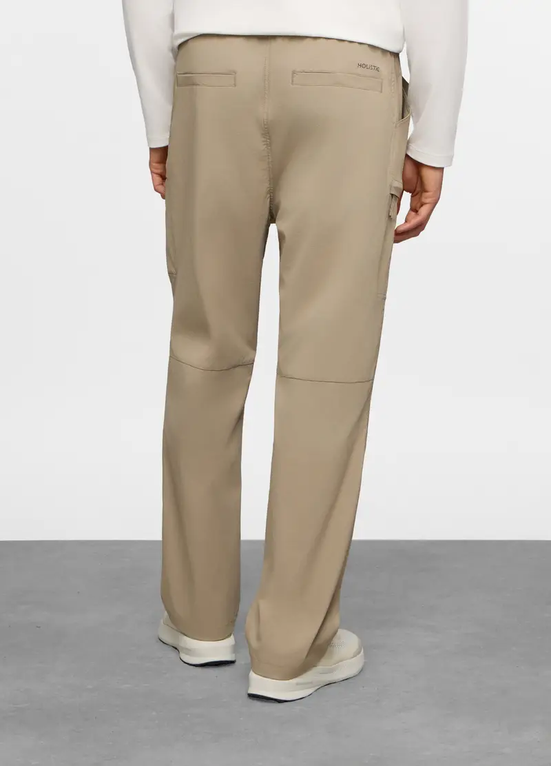 Pantaloni Cargo In Tessuto Tecnico Uomo, Unisex, Beige miniatura 2