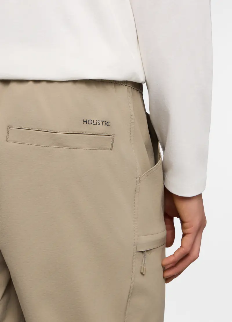 Pantaloni Cargo In Tessuto Tecnico Uomo, Unisex, Beige miniatura 3