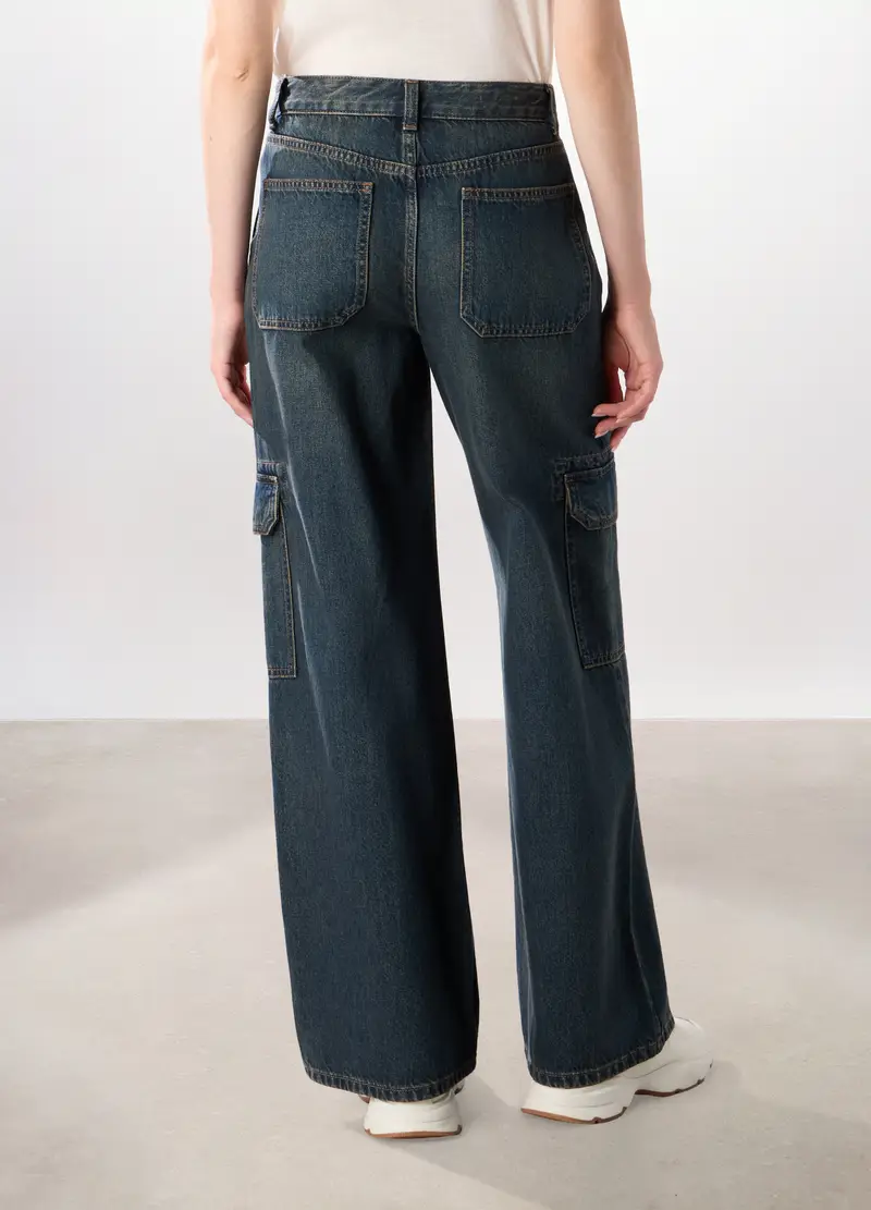 Upim Pantaloni cargo Donna Denim 4288773 miniatura 2