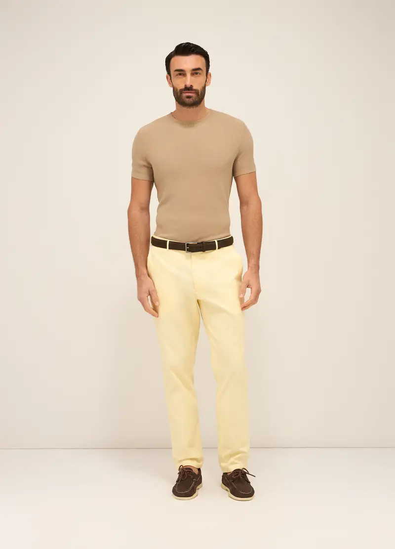 Upim, Pantaloni Chino In Cotone Stretch Uomo, Giallo canarino, Taglia: 46