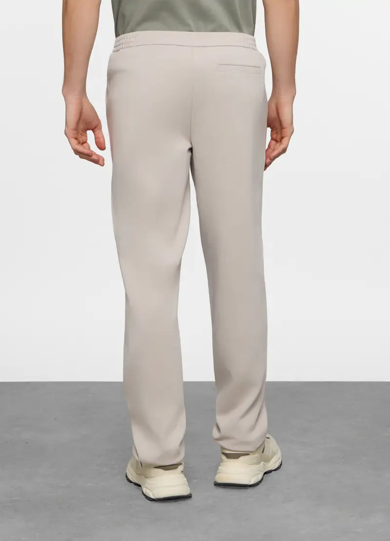 Pantaloni Chino In Interlock Stretch Uomo, Unisex, Grigio pietra miniatura 2