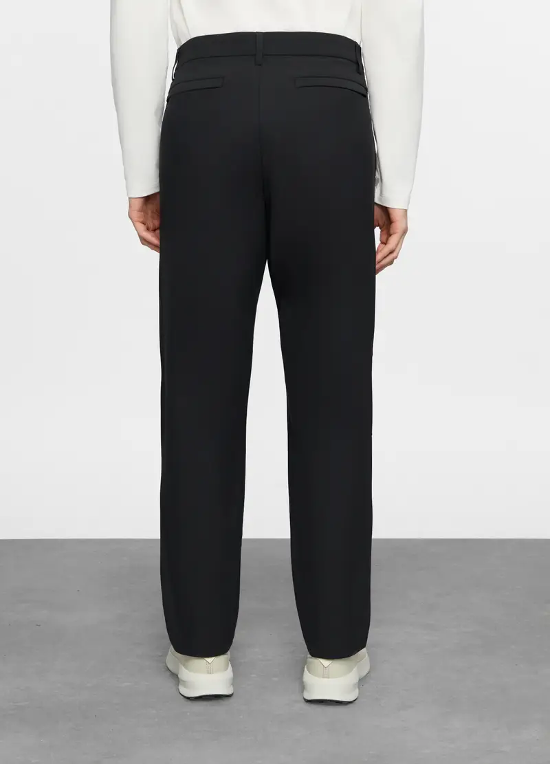 Pantaloni Chino In Tessuto Tecnico Uomo, Unisex, Nero miniatura 2