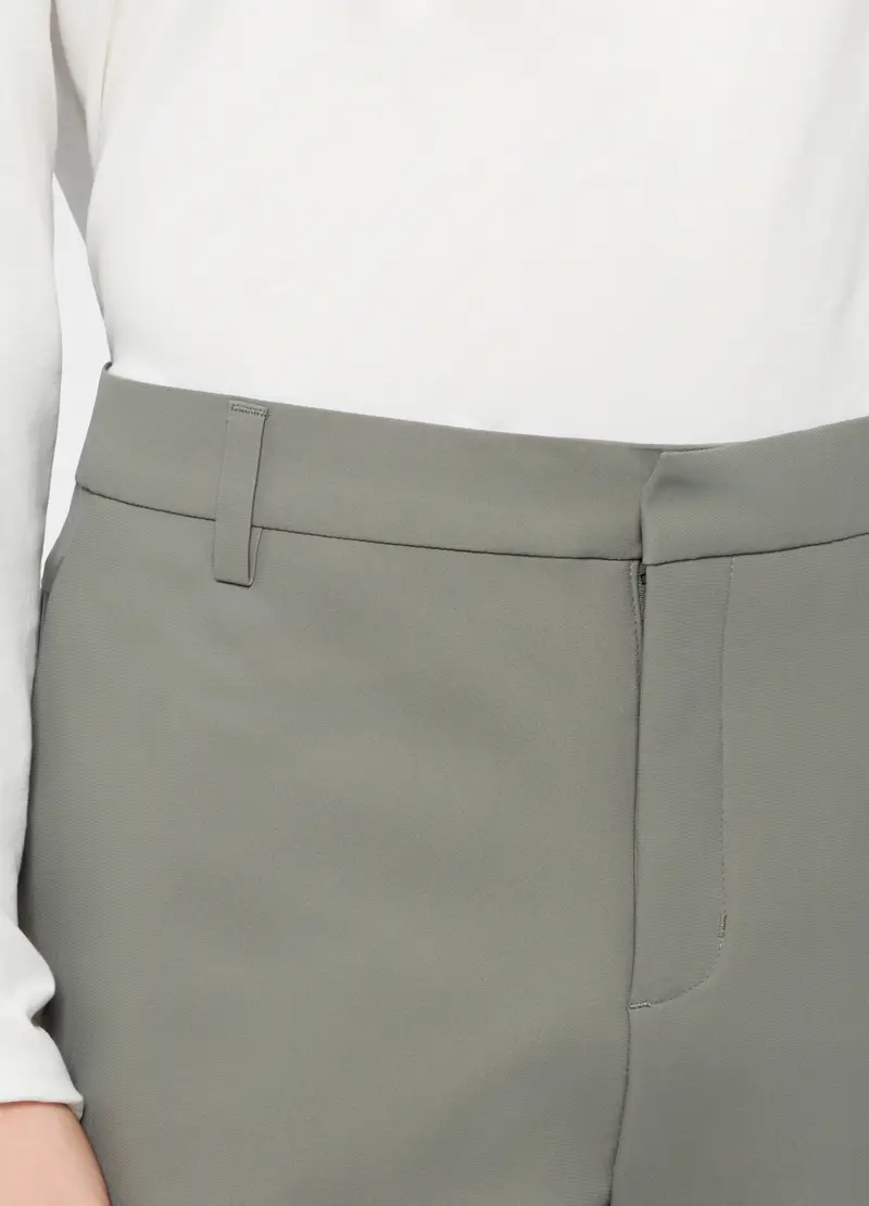 Pantaloni Chino In Tessuto Tecnico Uomo, Unisex, Verde militare miniatura 3