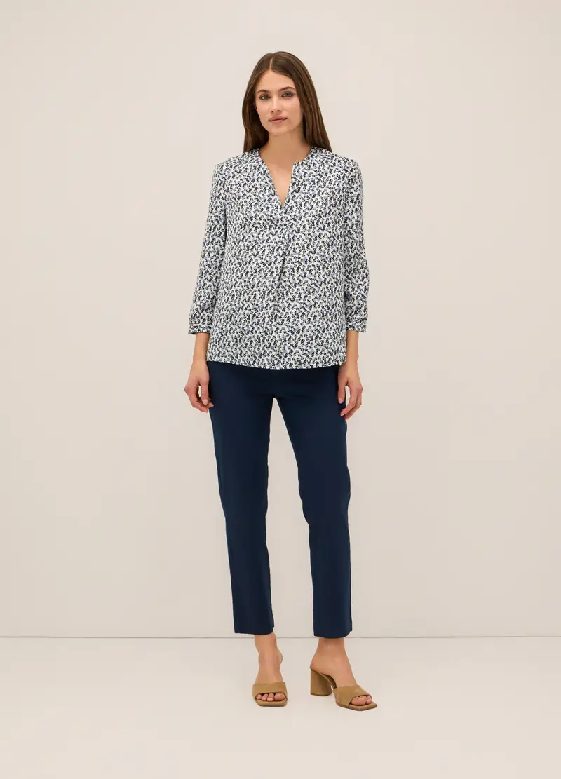 Upim, Pantaloni Chino In Twill Di Cotone Stretch Donna, Blu Bluette, Taglia: 42