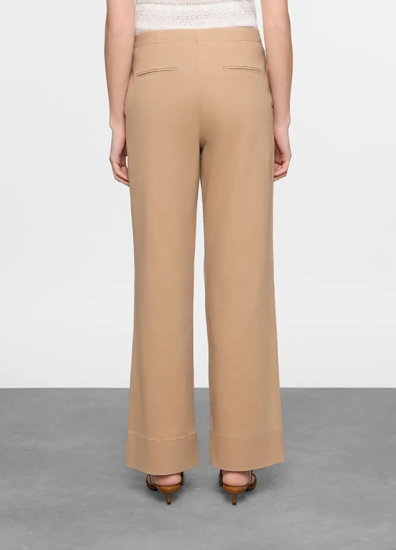 Pantaloni Chino Relaxed Fit In Denim Stretch Donna, Beige miniatura 2