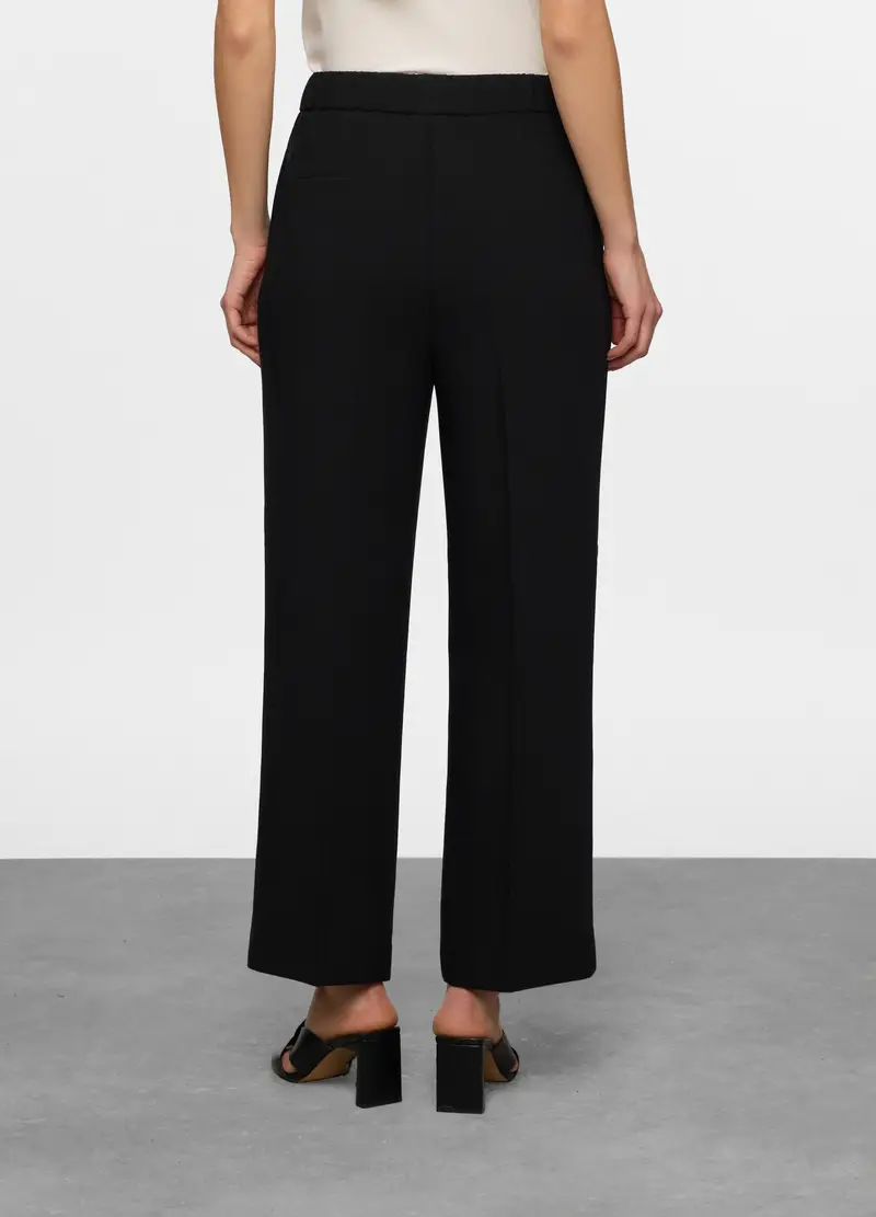 Pantaloni Comfort Fit Stretch Donna, Nero miniatura 2