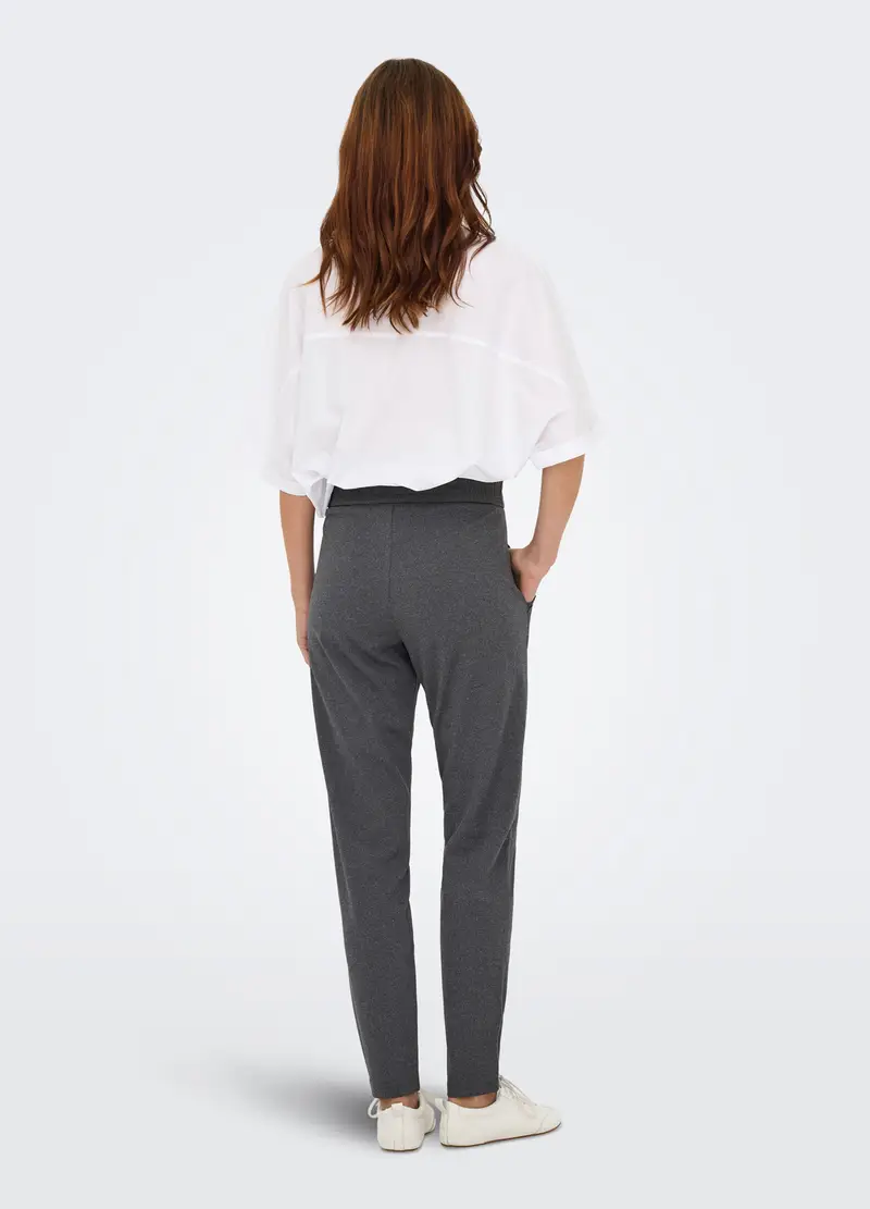 Pantaloni Con Rouches Donna, Unisex, Grigio chiaro miniatura 3