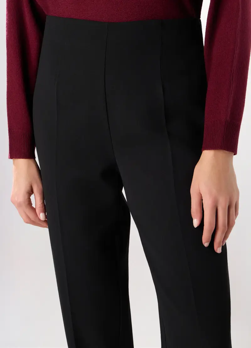 , Pantaloni Con Zip Donna, Nero miniatura 3