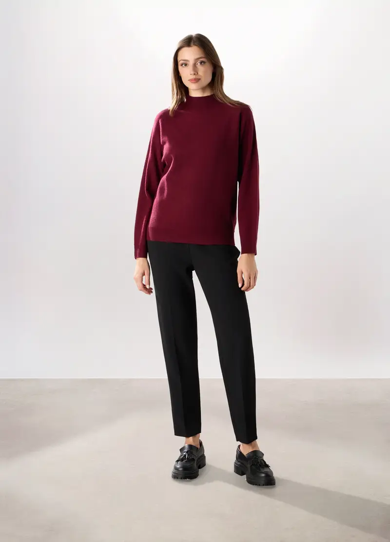 Pantaloni Con Zip Donna, Nero