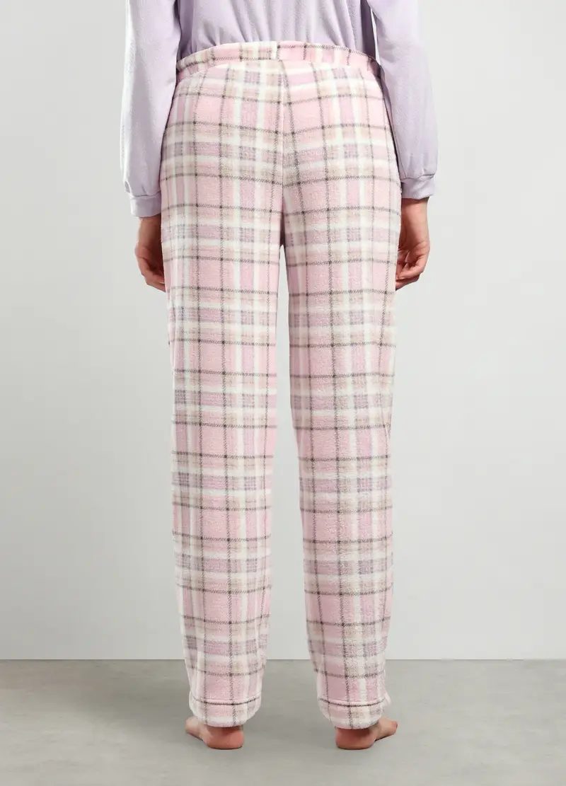 Pantaloni In Coral Fleece Donna, Viola lilla miniatura 2