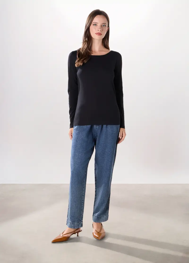 Upim, Pantaloni In Denim Di Pura Lyocell Donna, Azzurro chiaro, Taglia: XS
