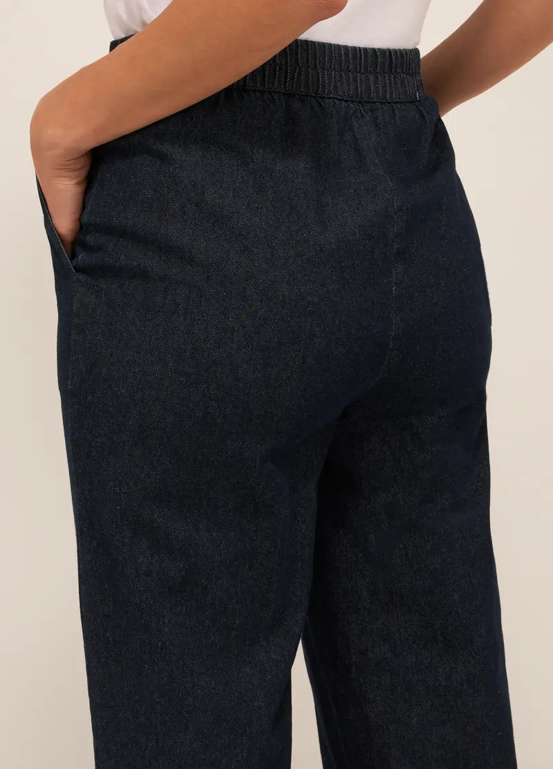 Upim, Pantaloni In Denim Di Puro Cotone Donna, Blu scuro, Taglia: 40 miniatura 2