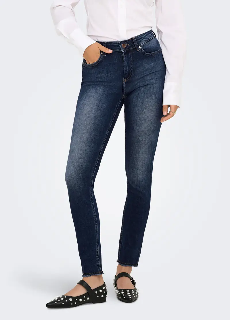 Pantaloni In Denim Donna, Unisex, Blu