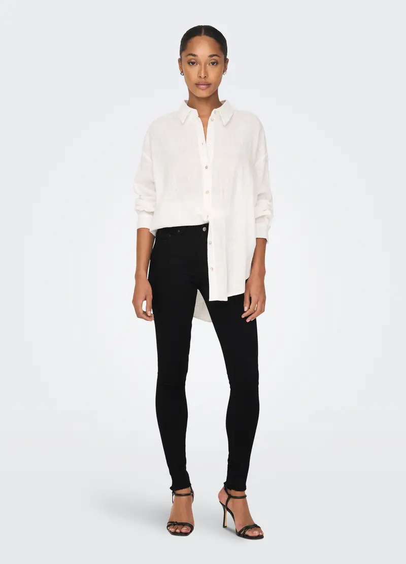 Pantaloni In Denim Donna, Unisex, Nero miniatura 3