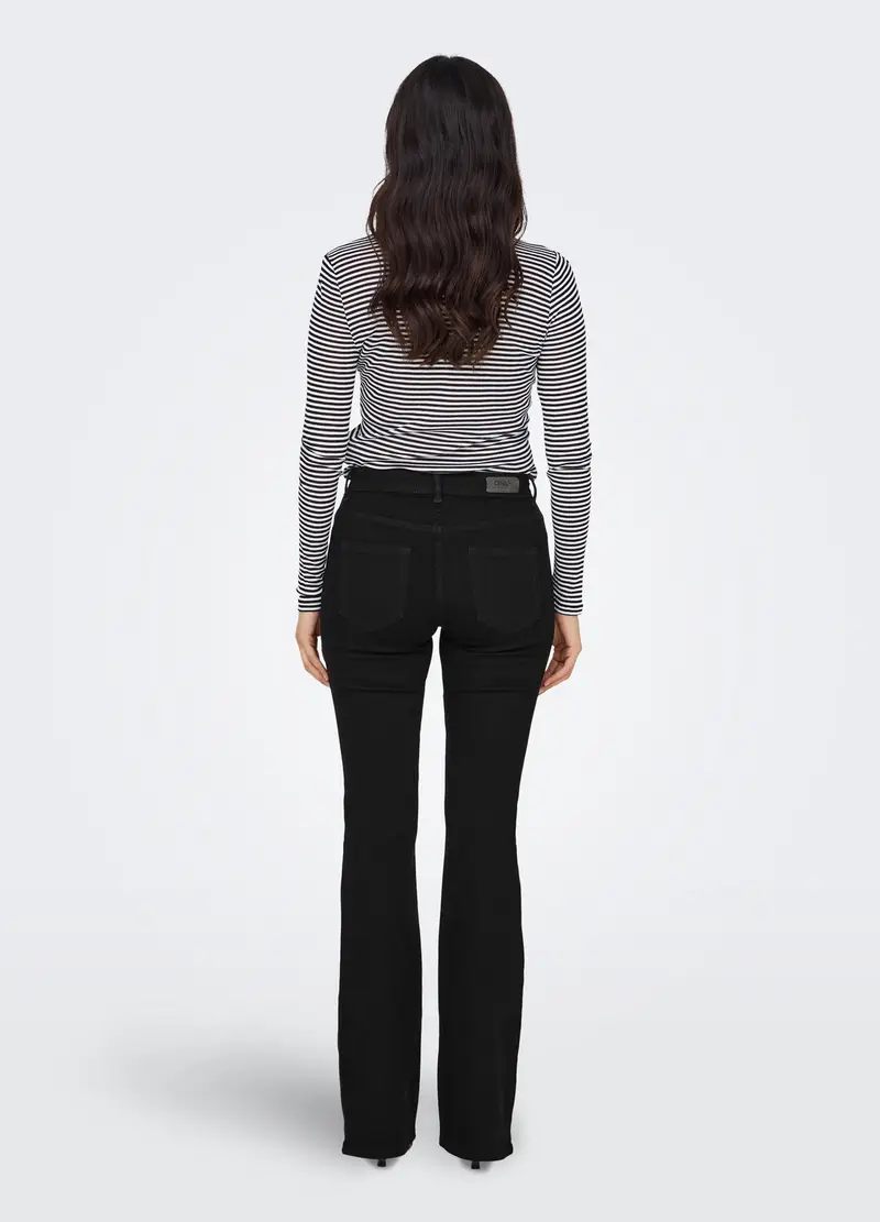 Pantaloni In Denim Donna, Unisex, Nero miniatura 2