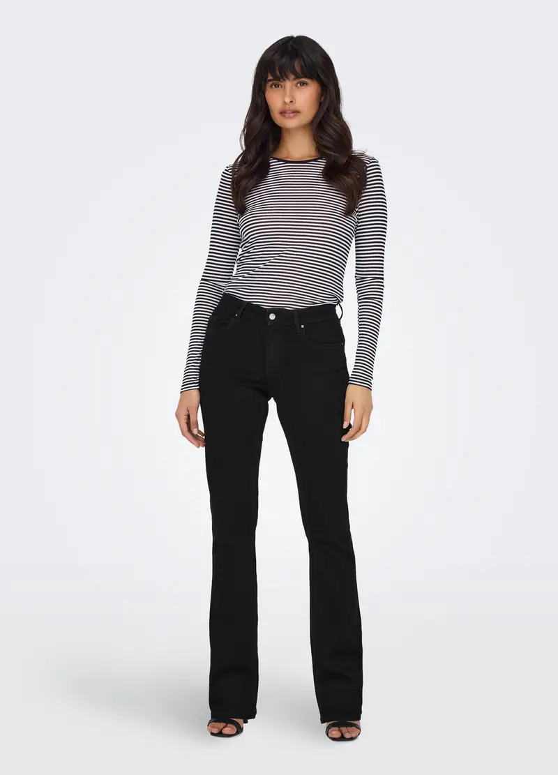 Pantaloni In Denim Donna, Unisex, Nero miniatura 3