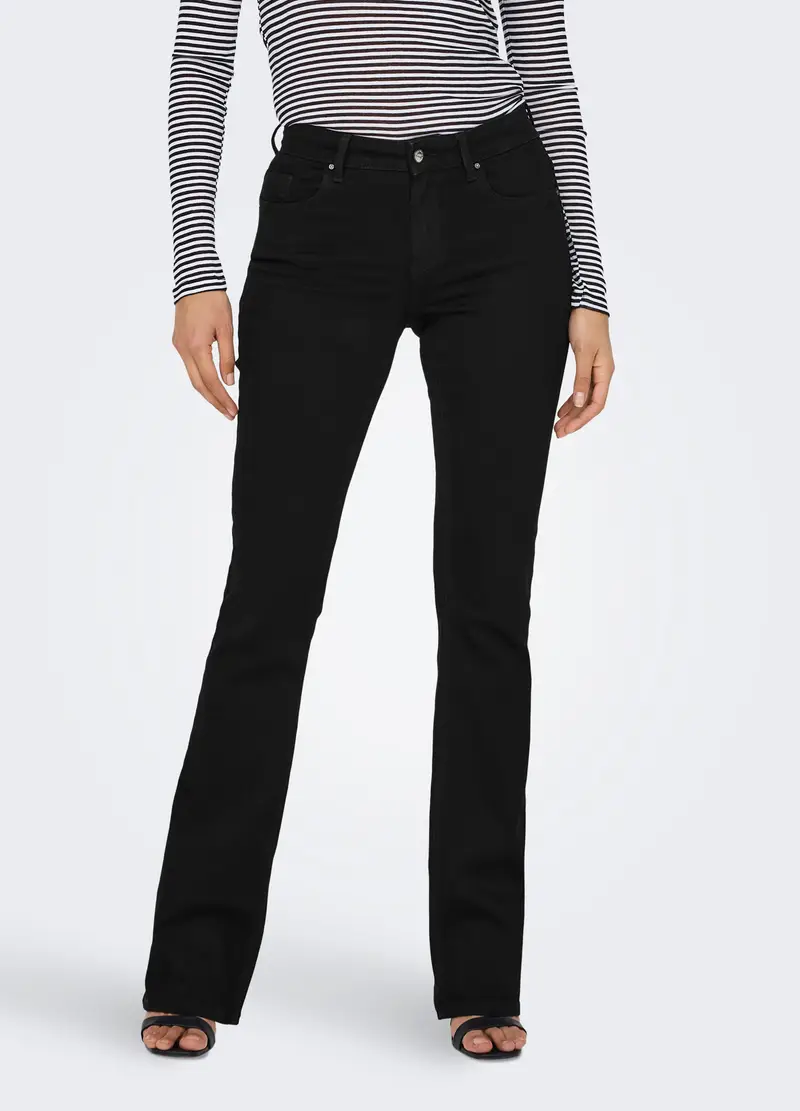 Pantaloni In Denim Donna, Unisex, Nero