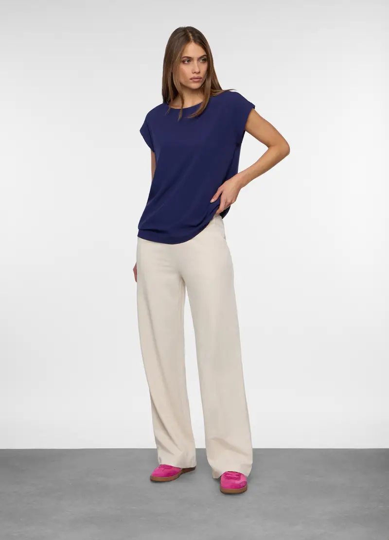Pantaloni In French Terry Di Puro Cotone Donna, Beige chiaro
