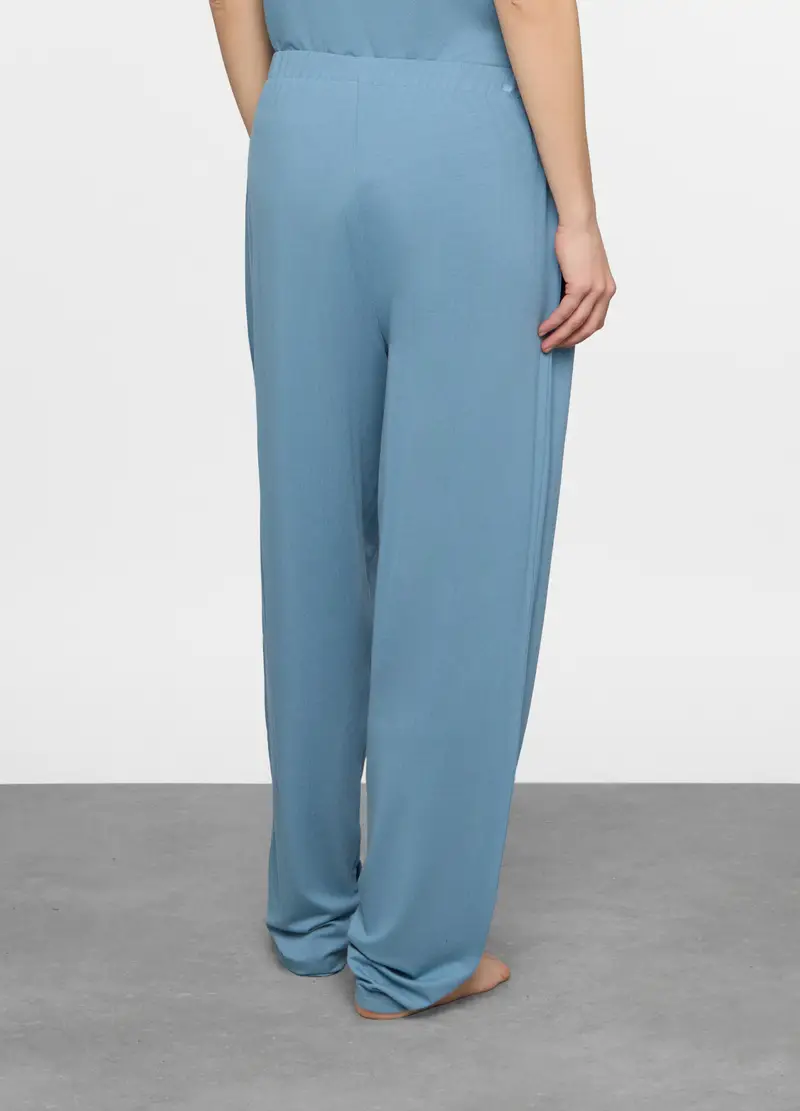 Pantaloni In Jersey Stretch Donna, Azzurro cielo miniatura 2