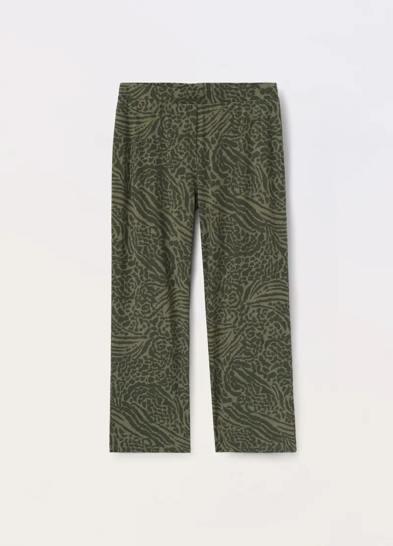 Upim, Pantaloni In Jersey Stretch Donna Curvy, Verde oliva, Taglia: S