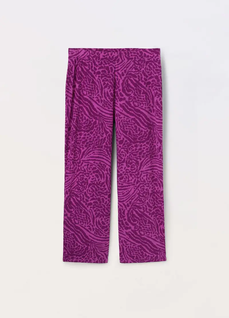 Upim, Pantaloni In Jersey Stretch Donna Curvy, Viola scuro, Taglia: S
