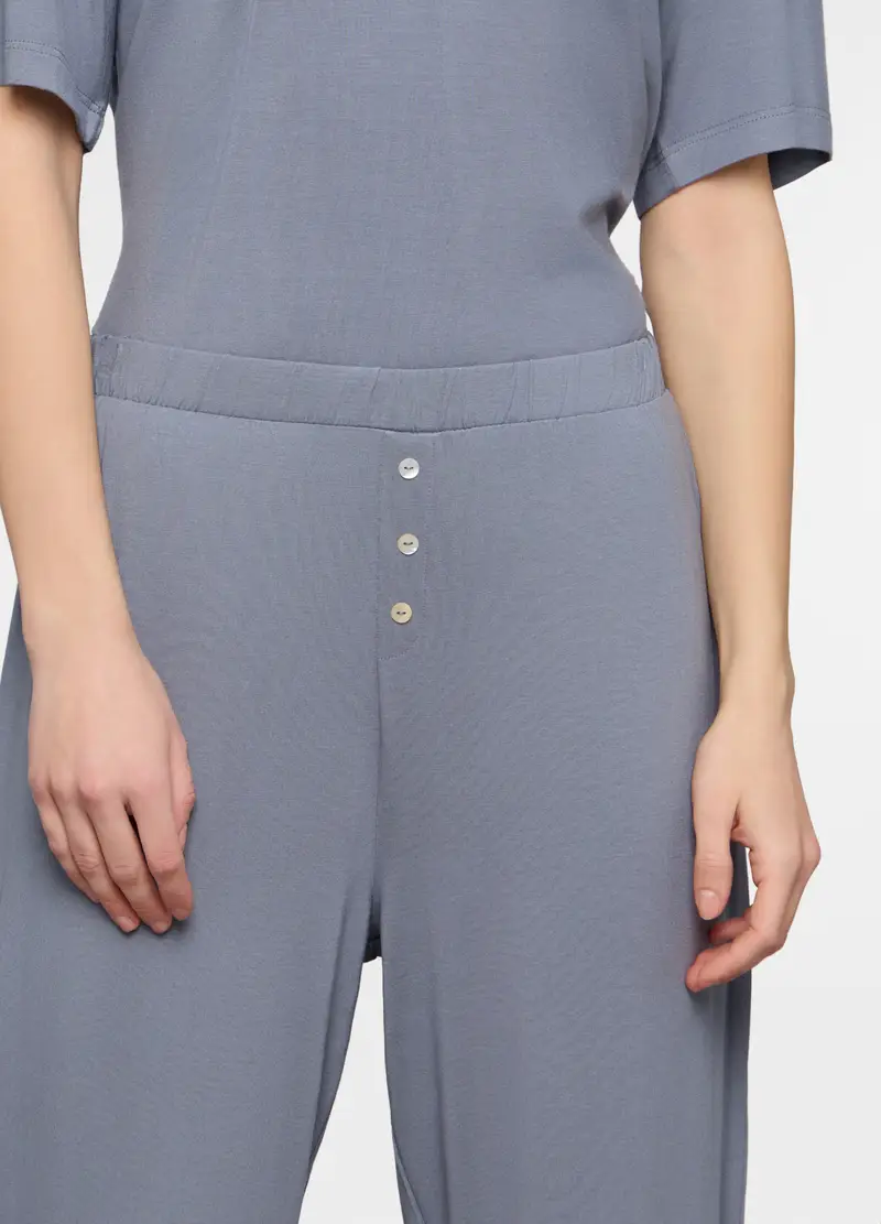 Pantaloni In Jersey Stretch Donna, Grigio chiaro miniatura 3