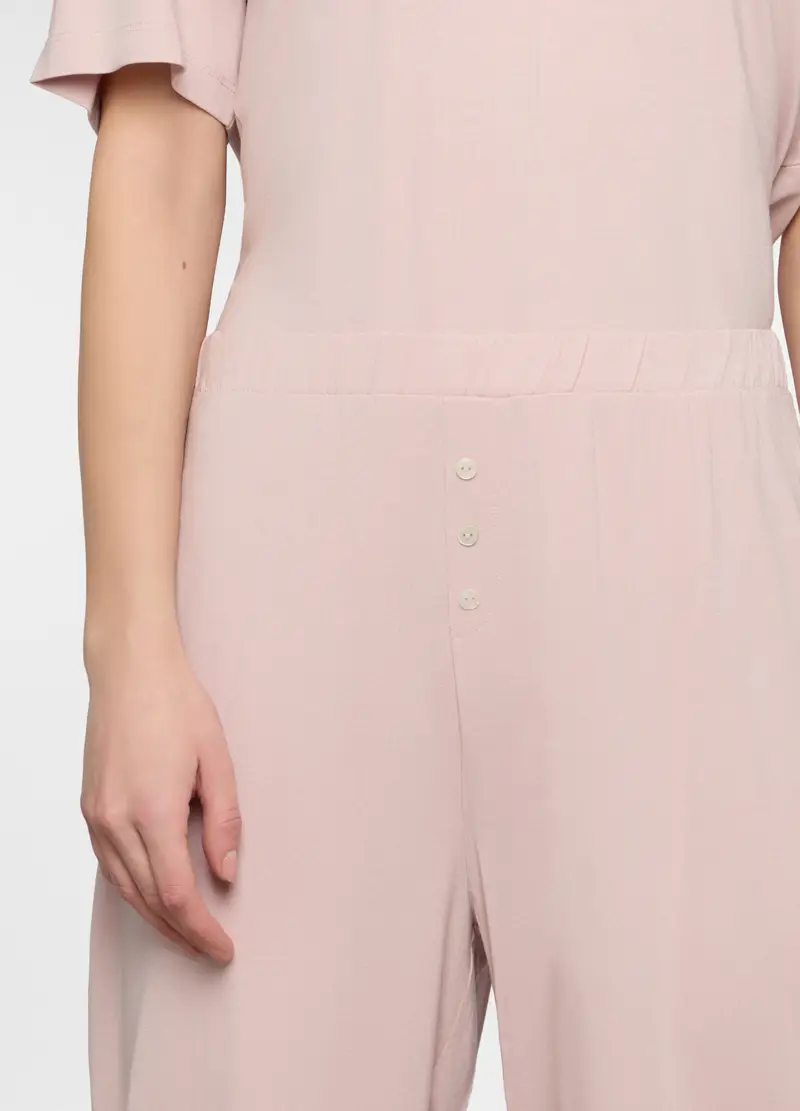 Pantaloni In Jersey Stretch Donna, Rosa chiaro miniatura 3