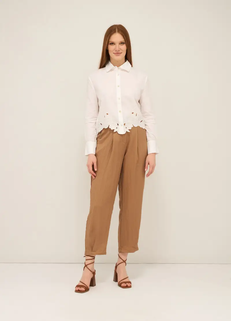 Upim, Pantaloni In Mista Lyocell Donna, Marrone chiaro, Taglia: XS