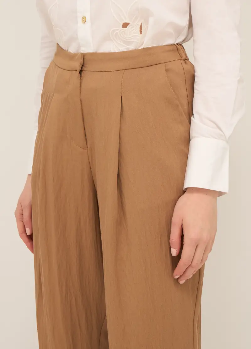 Upim, Pantaloni In Mista Lyocell Donna, Marrone chiaro, Taglia: XS miniatura 2