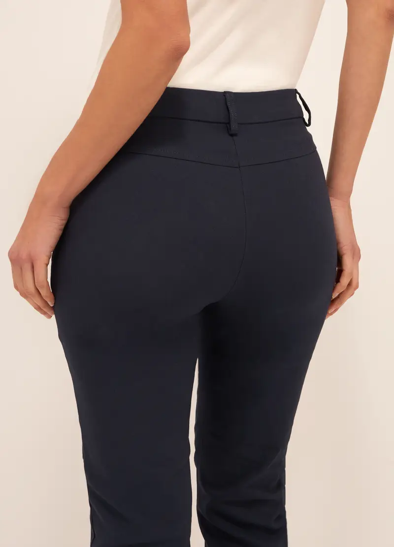 Upim, Pantaloni In Misto Cotone Stretch Donna, Blu navy, Taglia: 42 miniatura 2