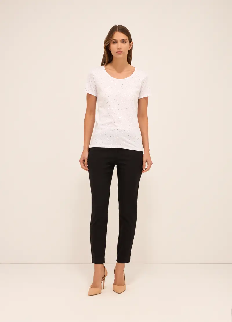 Upim, Pantaloni In Misto Cotone Stretch Donna, Nero, Taglia: 42