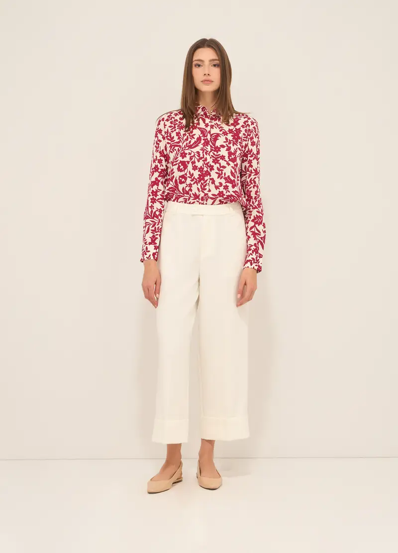 Upim, Pantaloni In Misto Viscosa Donna, Bianco gesso, Taglia: XS