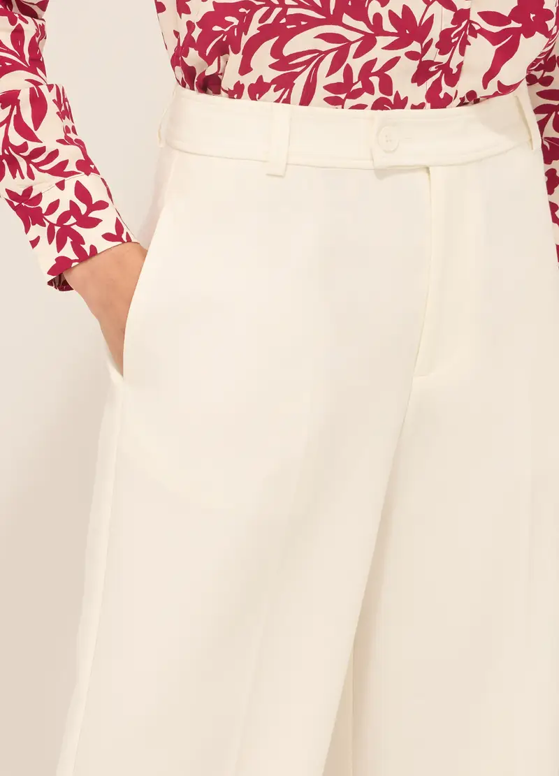 Upim, Pantaloni In Misto Viscosa Donna, Bianco gesso, Taglia: XS miniatura 2