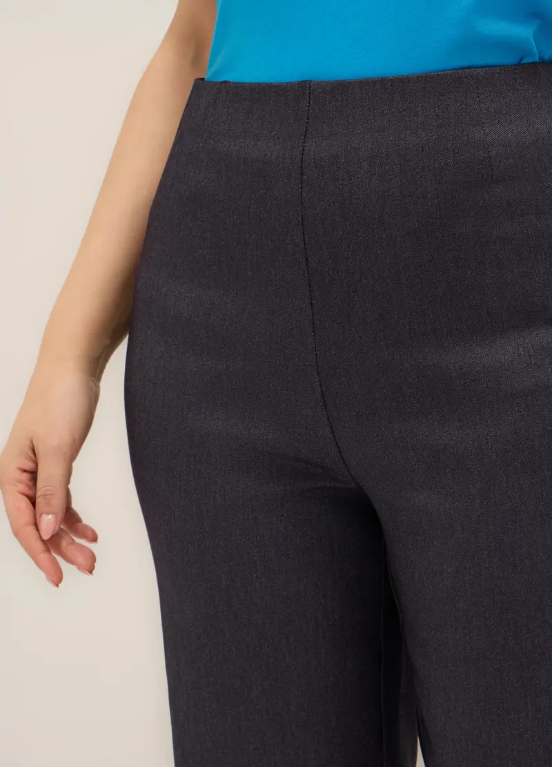 Upim, Pantaloni In Misto Viscosa Donna Curvy, Blu scuro, Taglia: S miniatura 2