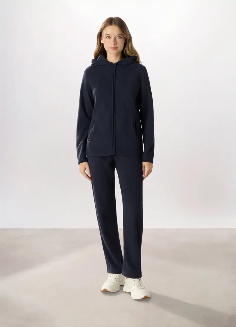 Pantaloni In Pile Donna Holistic Fitness, Blu navy