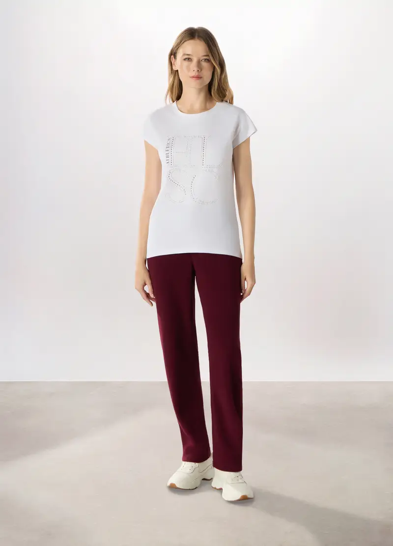 Pantaloni In Pile Donna Holistic Fitness, Rosso burgundy