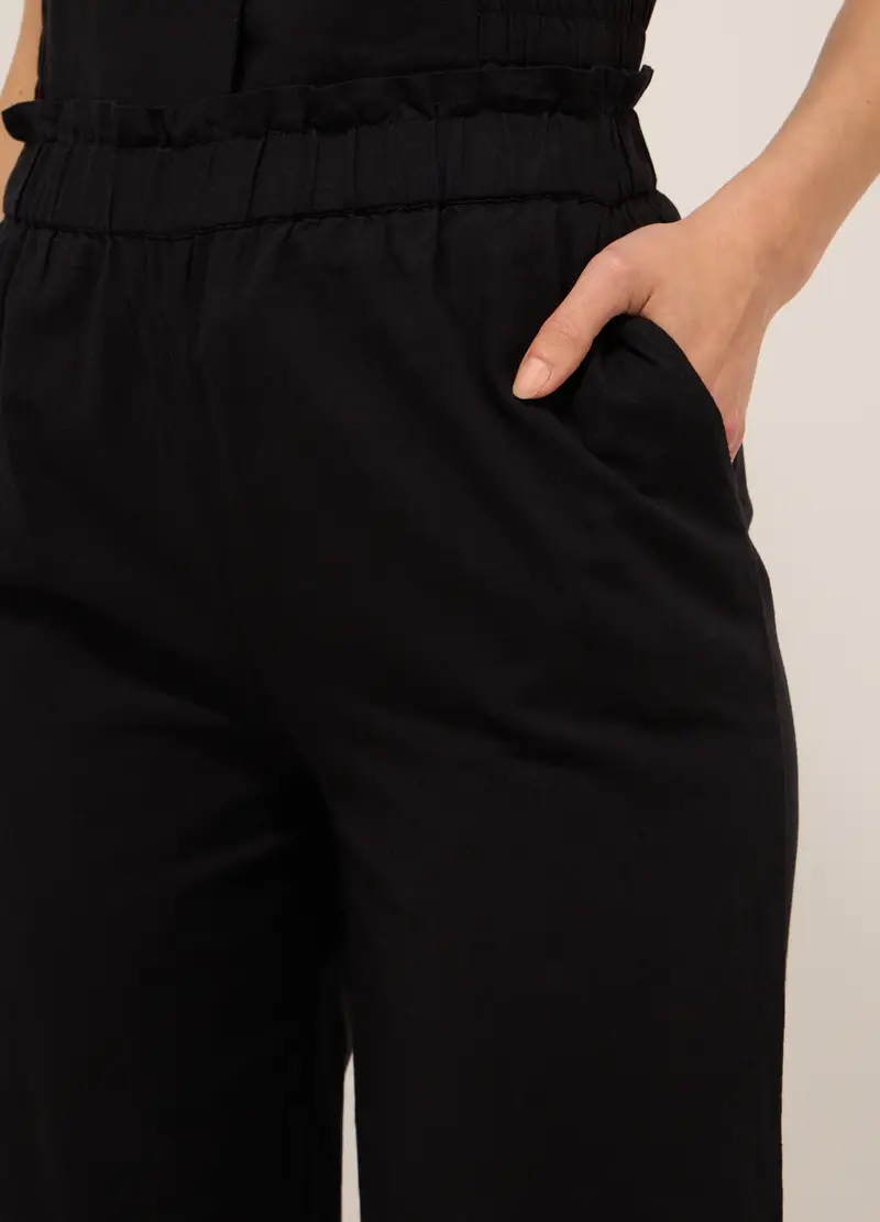 Upim, Pantaloni In Puro Cotone Donna, Nero, Taglia: M miniatura 2
