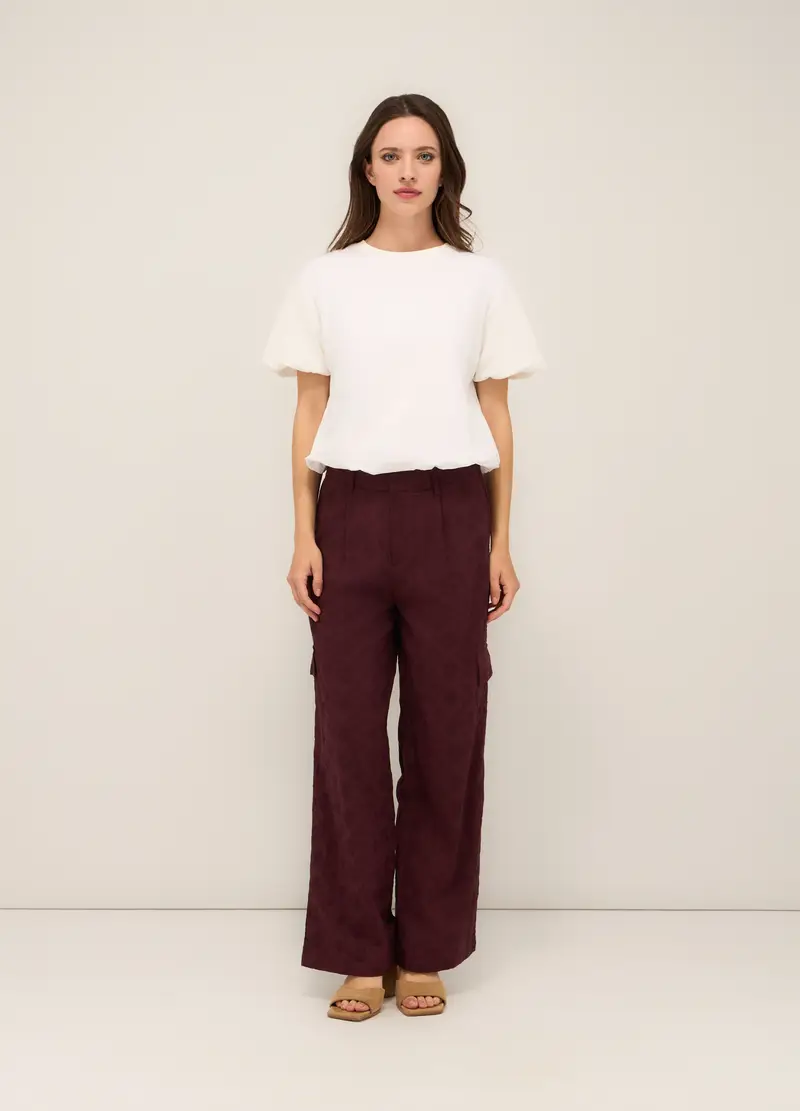 Upim, Pantaloni In Sangallo Di Puro Cotone Donna, Marrone cioccolato, Taglia: XS