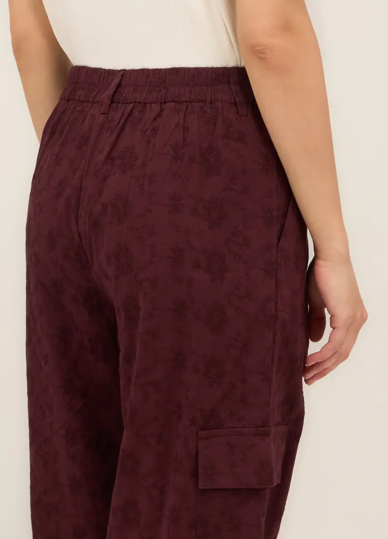 Upim, Pantaloni In Sangallo Di Puro Cotone Donna, Marrone cioccolato, Taglia: XS miniatura 2