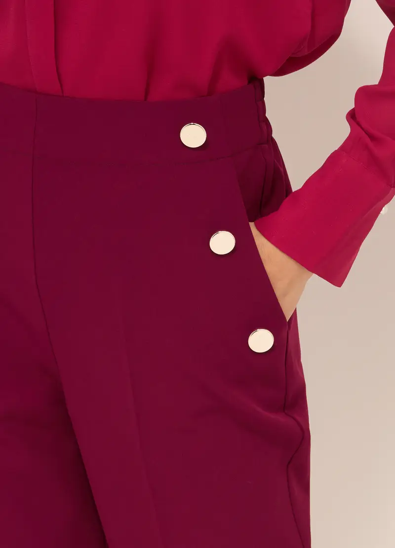 Upim, Pantaloni In Tessuto Stretch Donna, Rosso ciliegia, Taglia: S miniatura 2