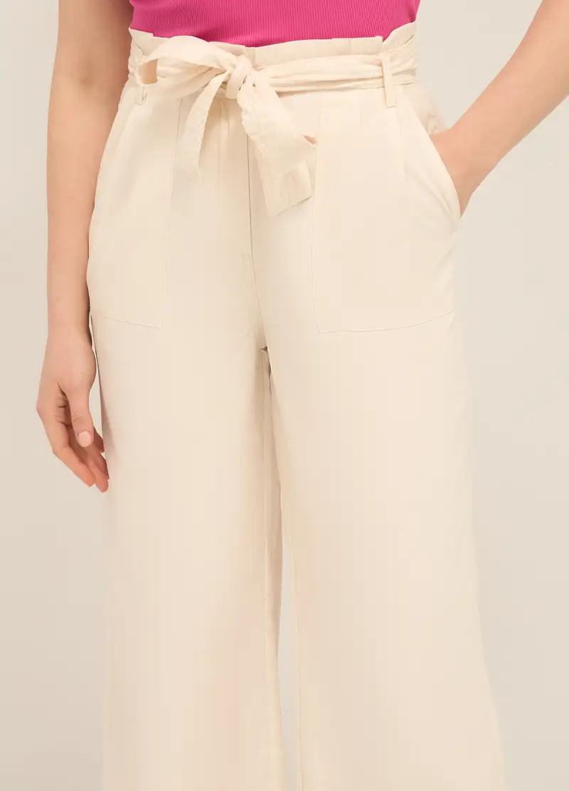 Upim, Pantaloni In Twill Stretch Donna, Bianco gesso, Taglia: XS miniatura 2