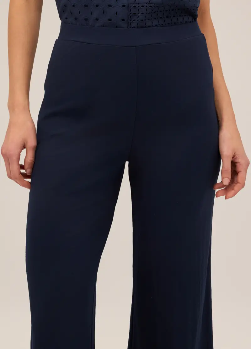Upim, Pantaloni In Viscosa Piquet Stretch Donna, Blu navy, Taglia: S miniatura 2