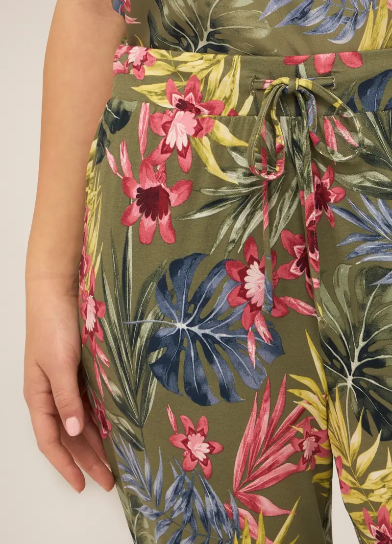 Upim, Pantaloni In Viscosa Stretch Donna, Verde oliva, Taglia: S miniatura 2